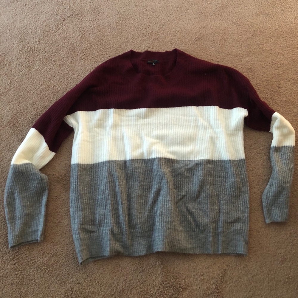 3x super soft plus size sweater multicolor block